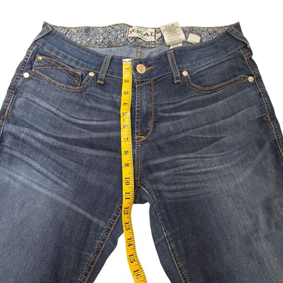 Ariat REAL Women Denim Mid Rise Stretch Boot Cut Jean Size 33x25 Short Inseam - Picture 12 of 13